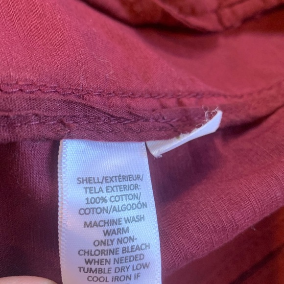 LOFT Maroon Utility Cotton Lightweight Jacket Women’s XS Extra Small - Picture 7 of 8